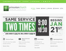 Tablet Screenshot of princetonchurchofgod.com
